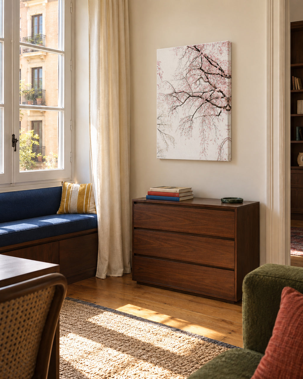 Cherry blossom - Unframed canvas in an interior