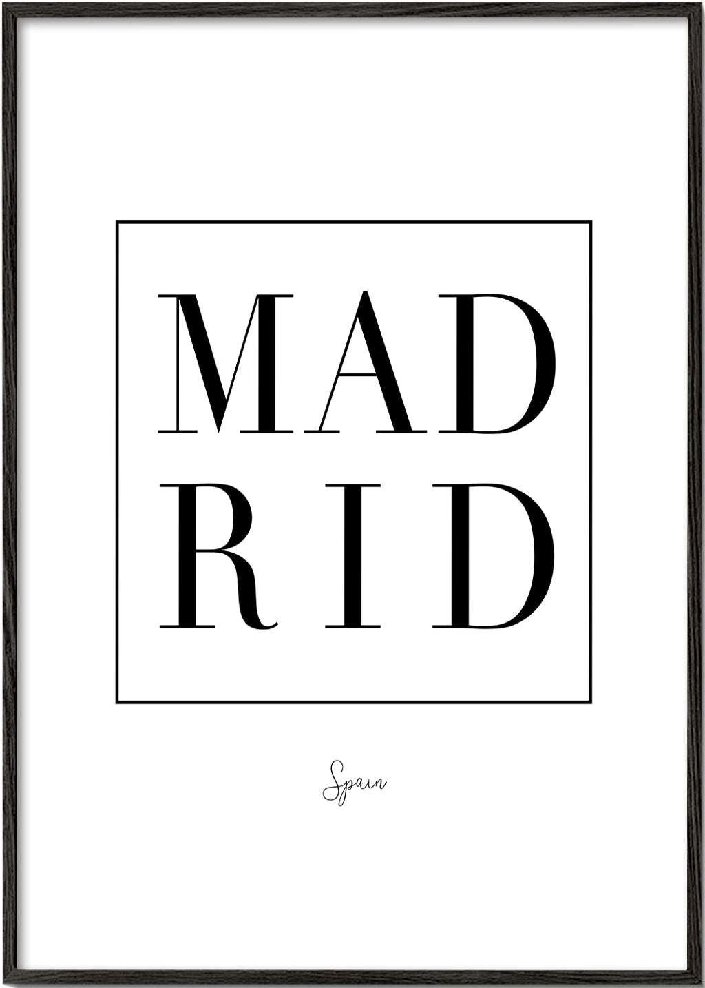 Obraz města Madrid serif typografie