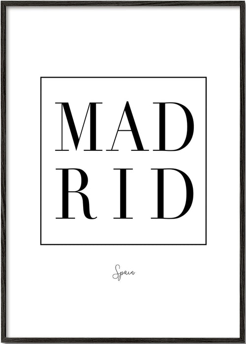 Obraz města Madrid serif typografie