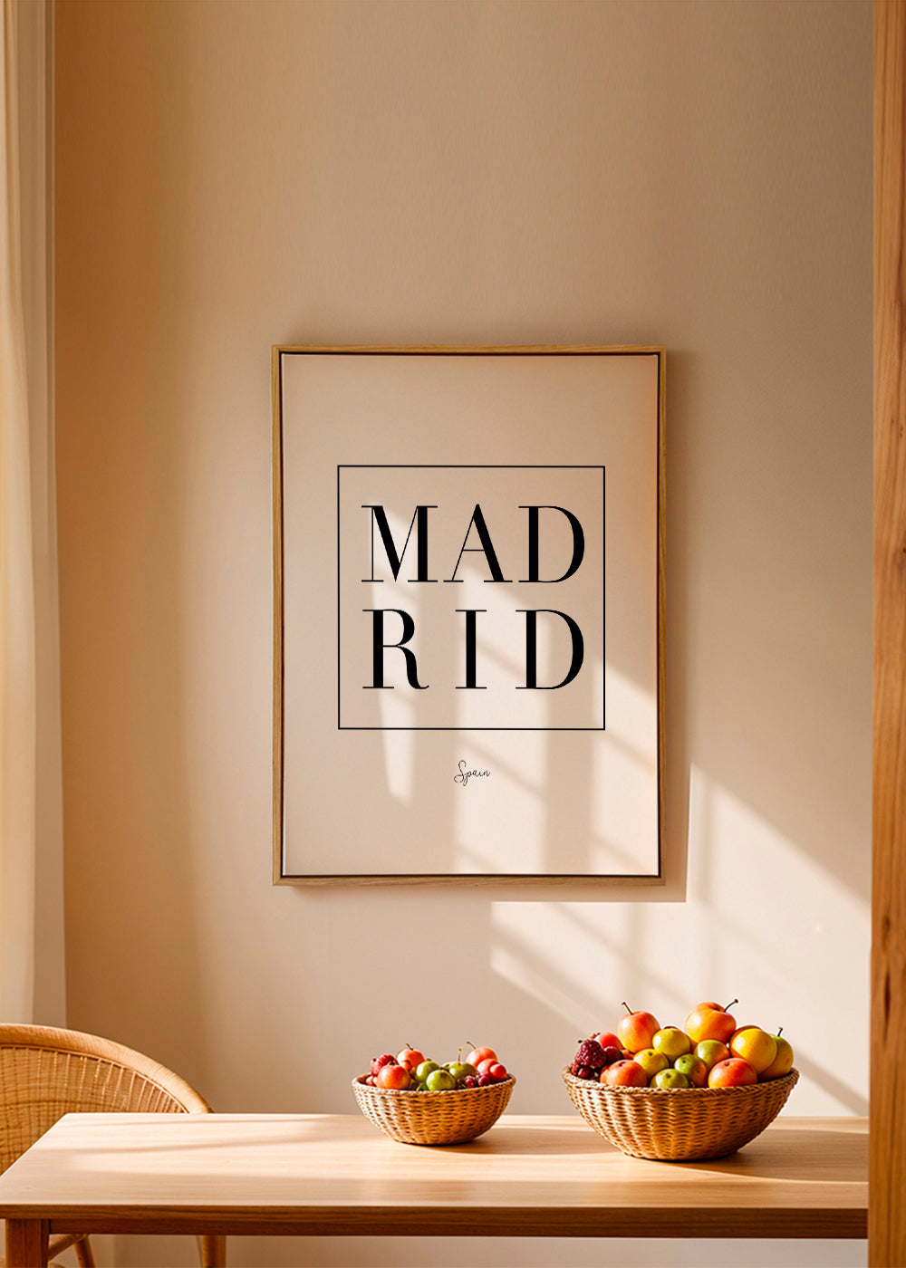 Obraz města Madrid serif typografie
