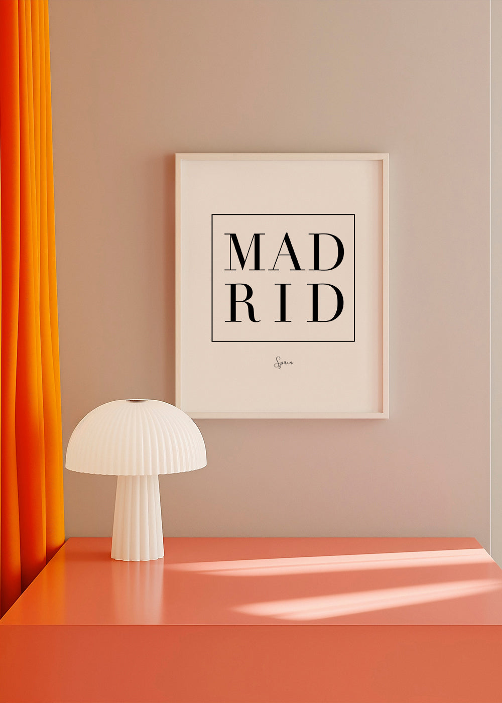 Obraz města Madrid serif typografie