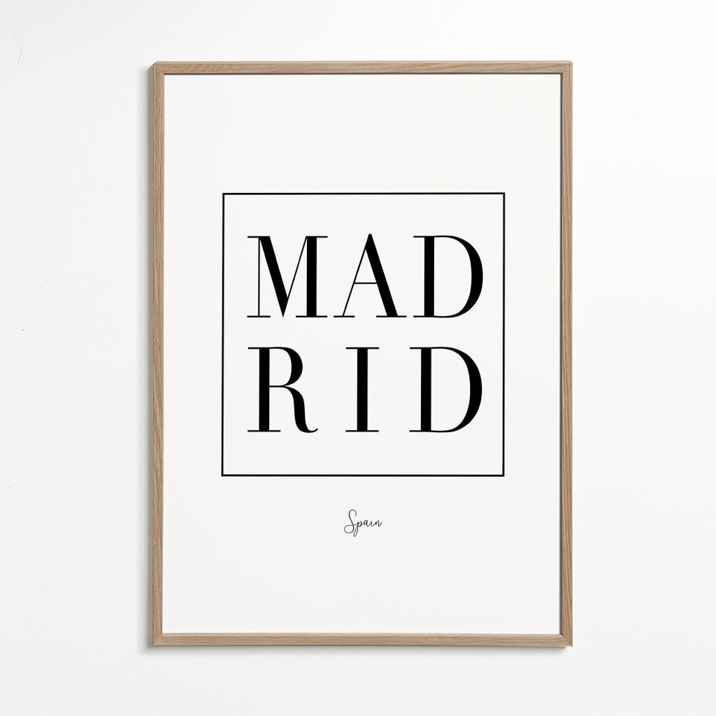 Obraz města Madrid serif typografie