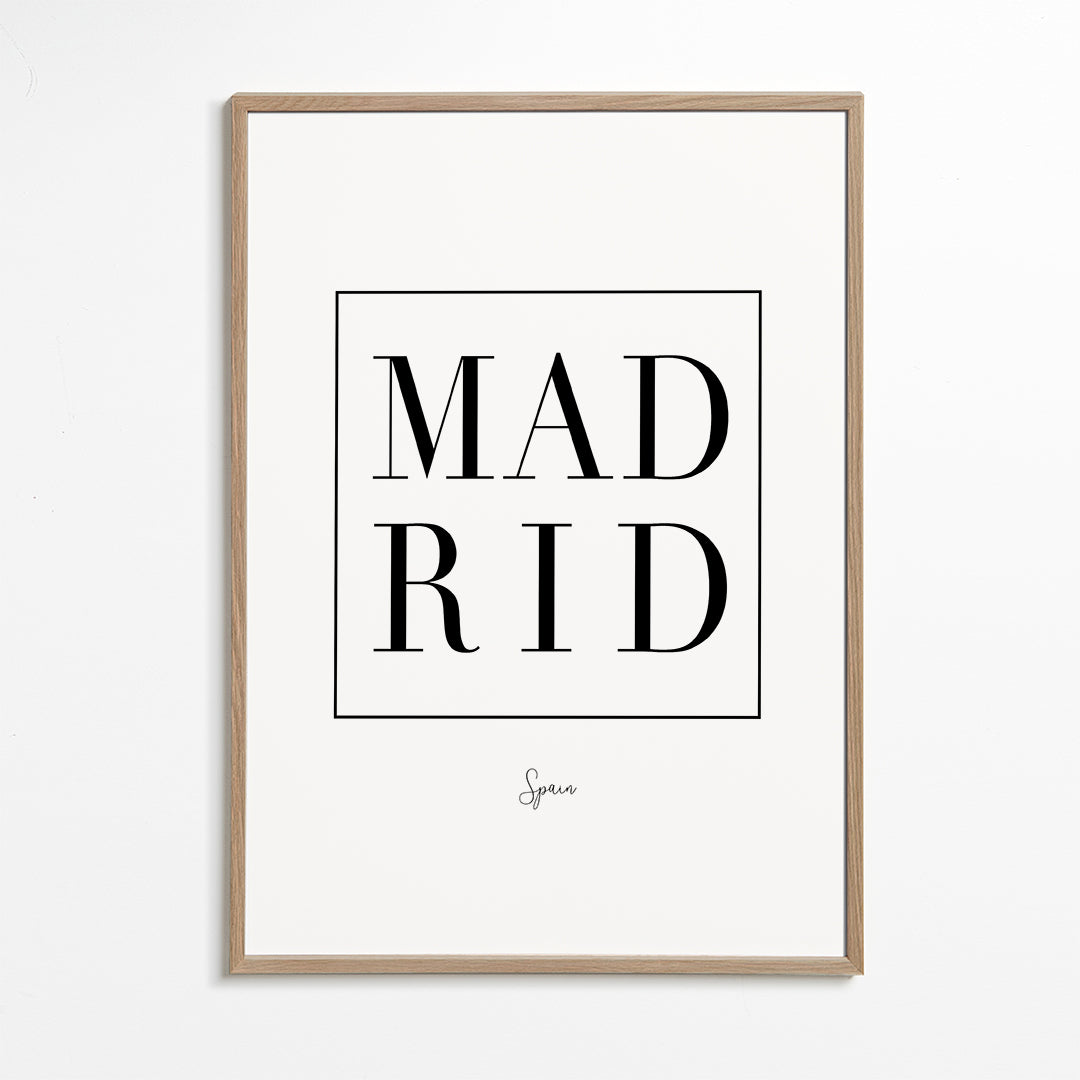 Obraz města Madrid serif typografie