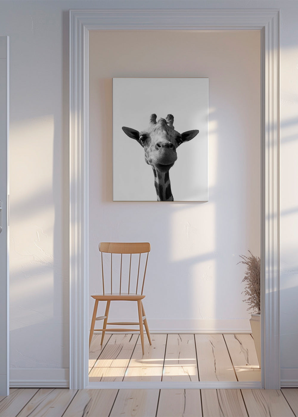 Umělecké dílo žirafa portrét zblízka