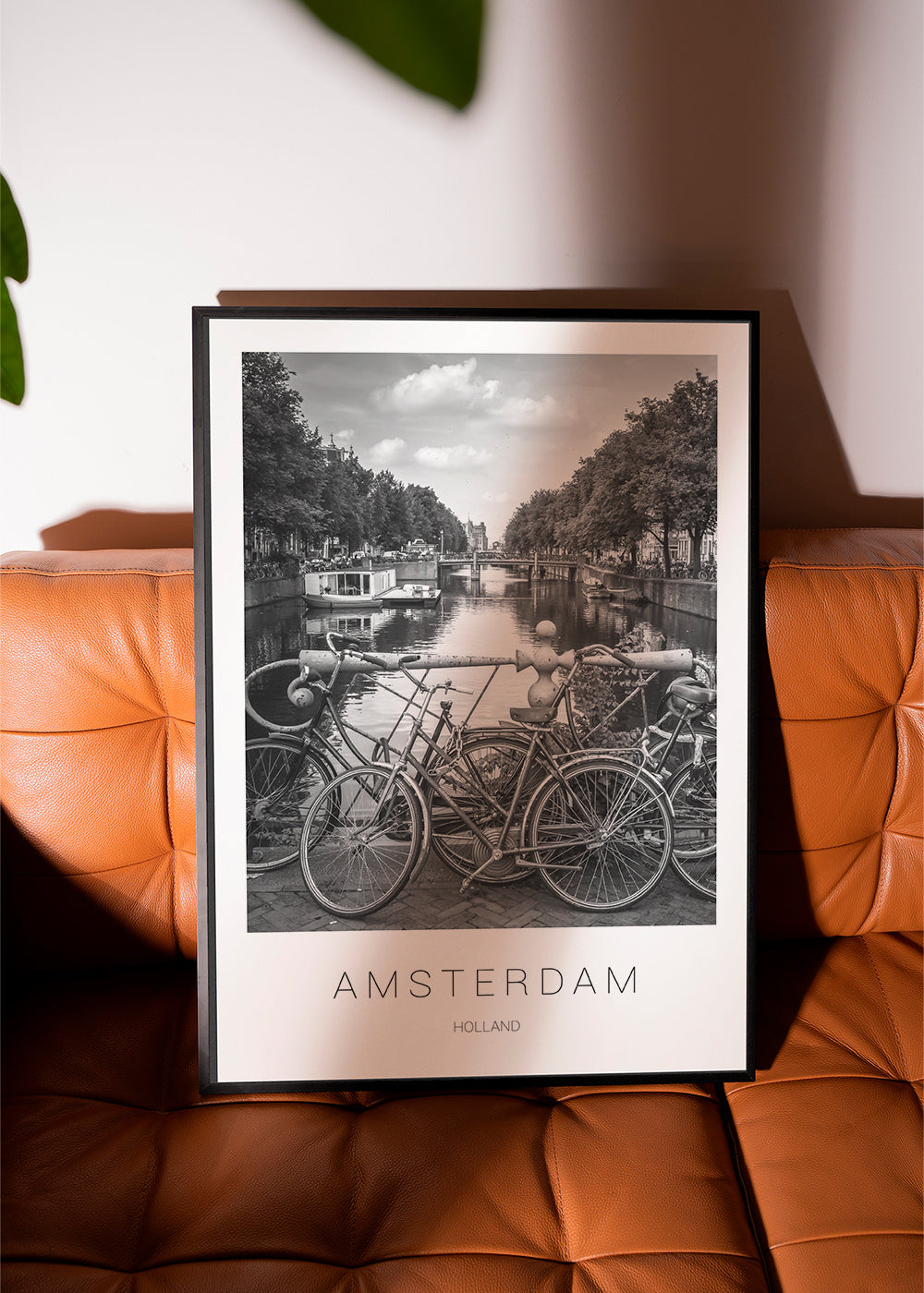 Obraz města Amsterdam černobílý