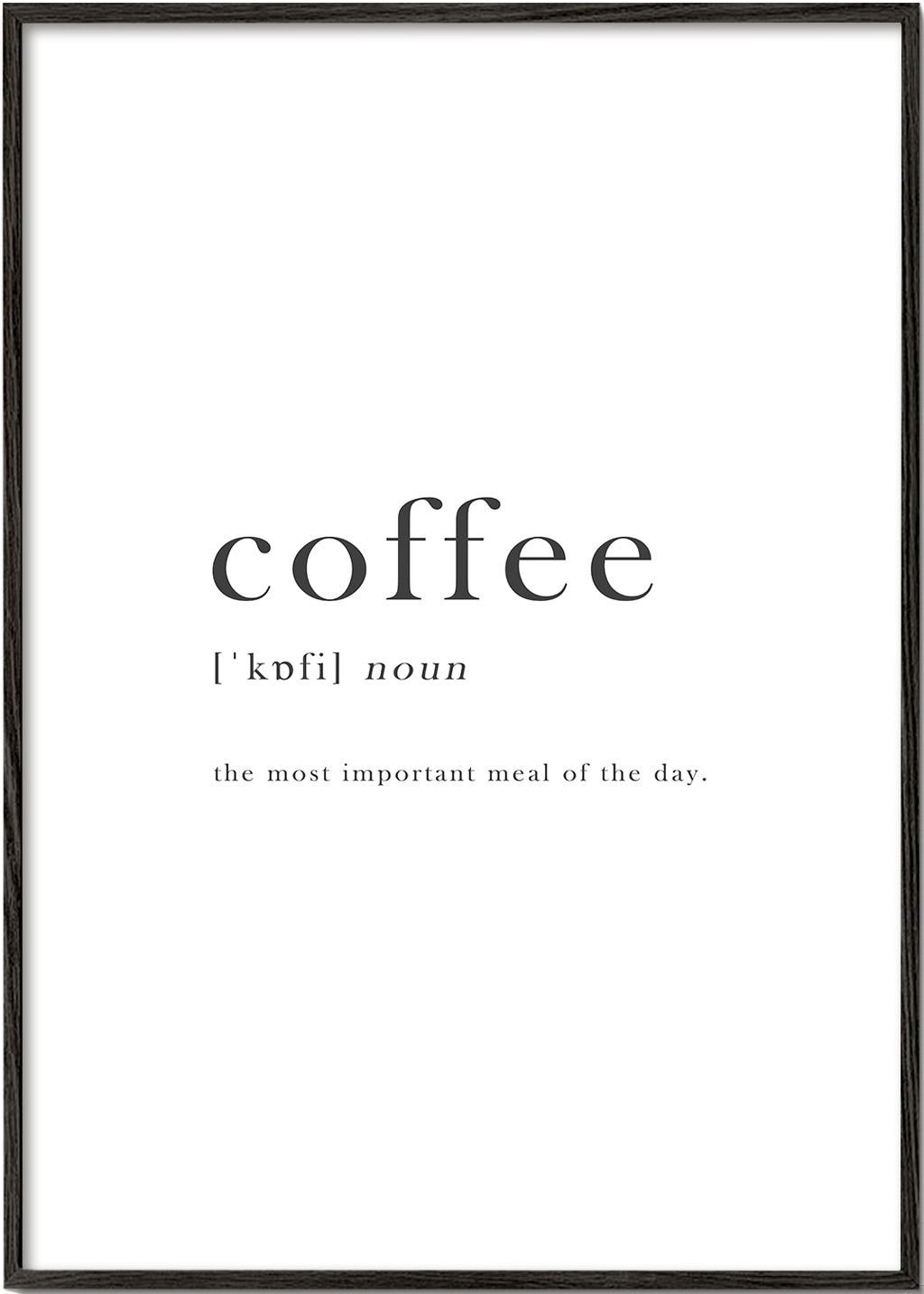 Obraz do kuchyně minimalistická typografie 'coffee'