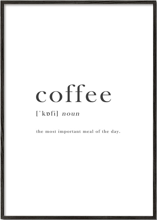 Obraz do kuchyně minimalistická typografie 'coffee'