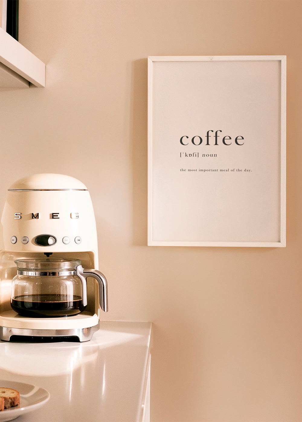 Obraz do kuchyně minimalistická typografie 'coffee'