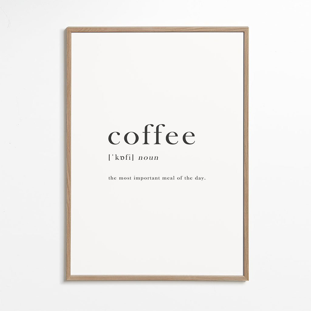 Obraz do kuchyně minimalistická typografie 'coffee'