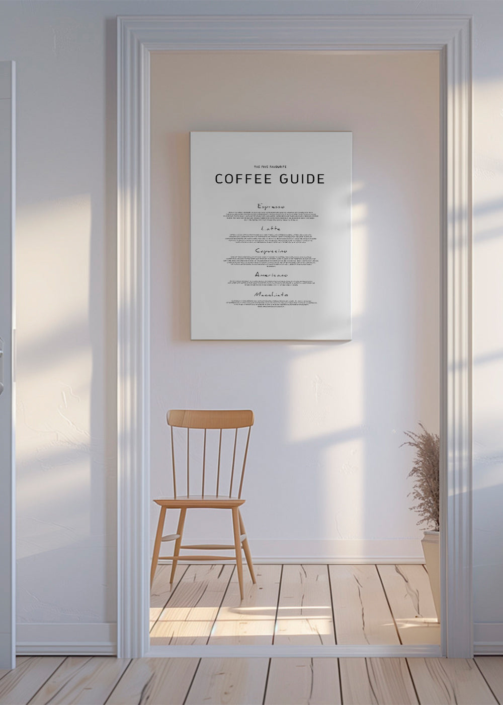 Obraz do kuchyně: Coffee Guide typografie