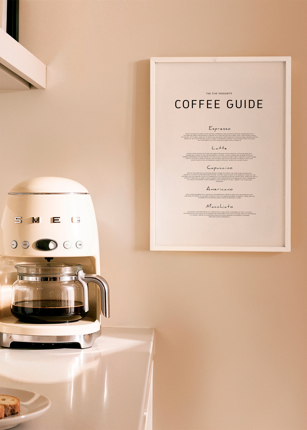 Obraz do kuchyně: Coffee Guide typografie