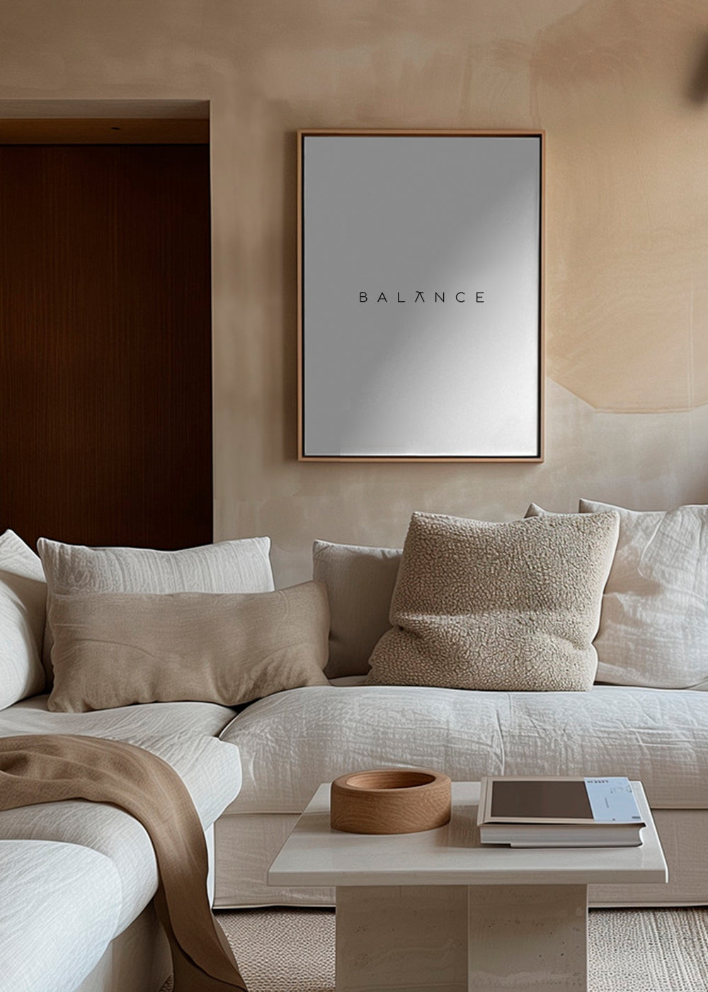 Minimalistický obraz Balance typografie