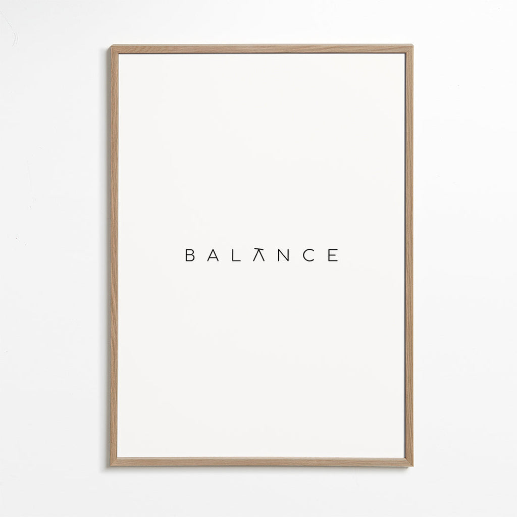 Minimalistický obraz Balance typografie