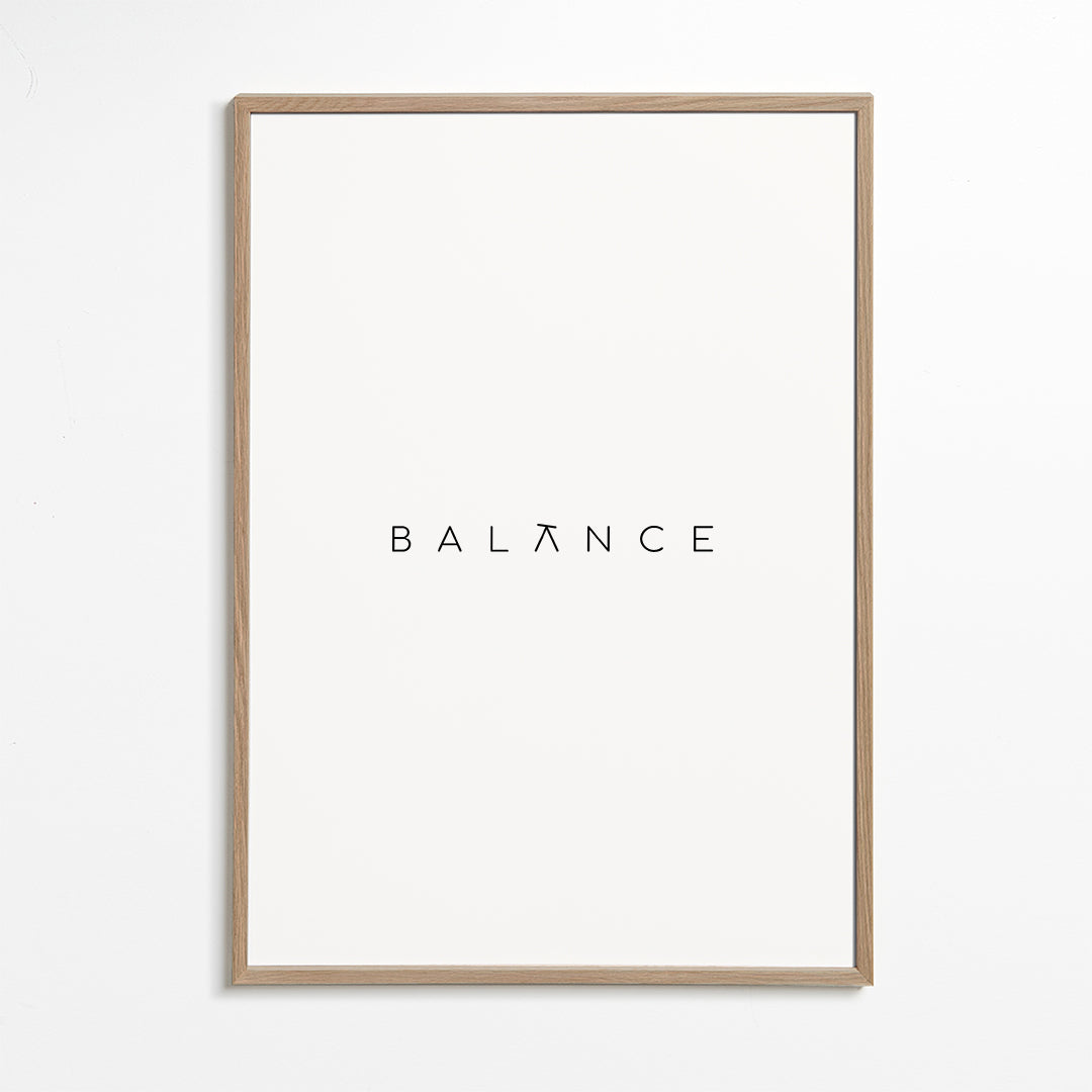 Minimalistický obraz Balance typografie