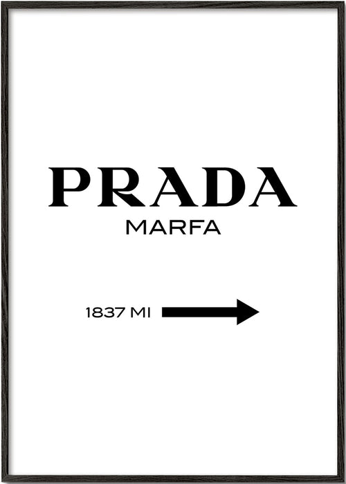 Plakát města PRADA Marfa typografický minimal