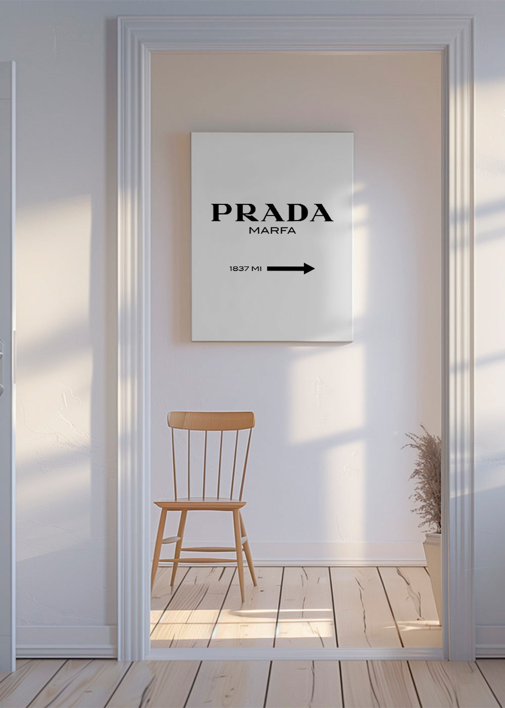 Plakát města PRADA Marfa typografický minimal