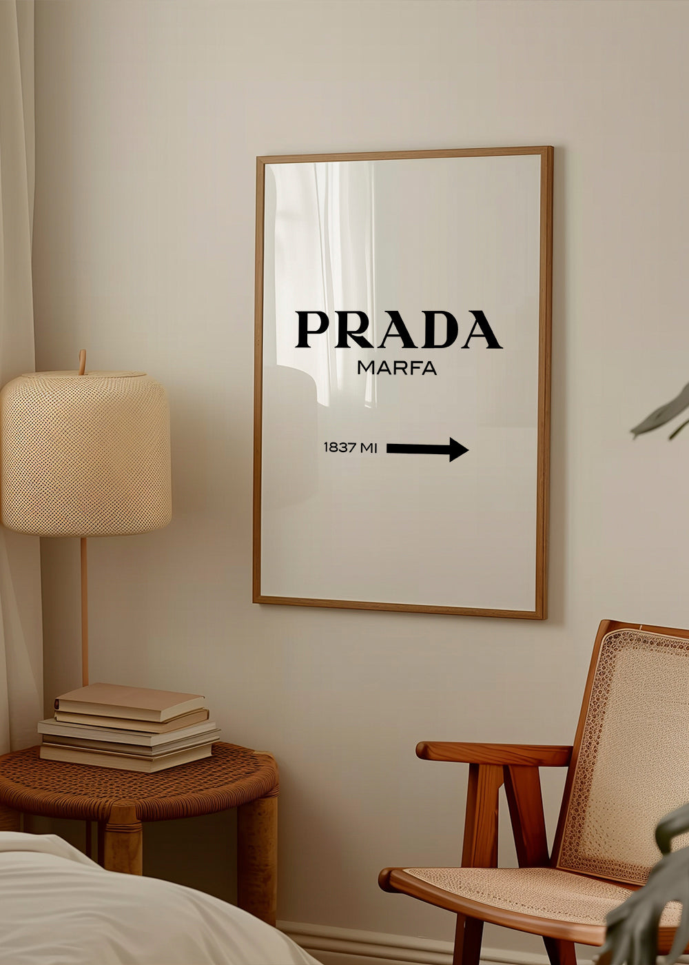 Plakát města PRADA Marfa typografický minimal