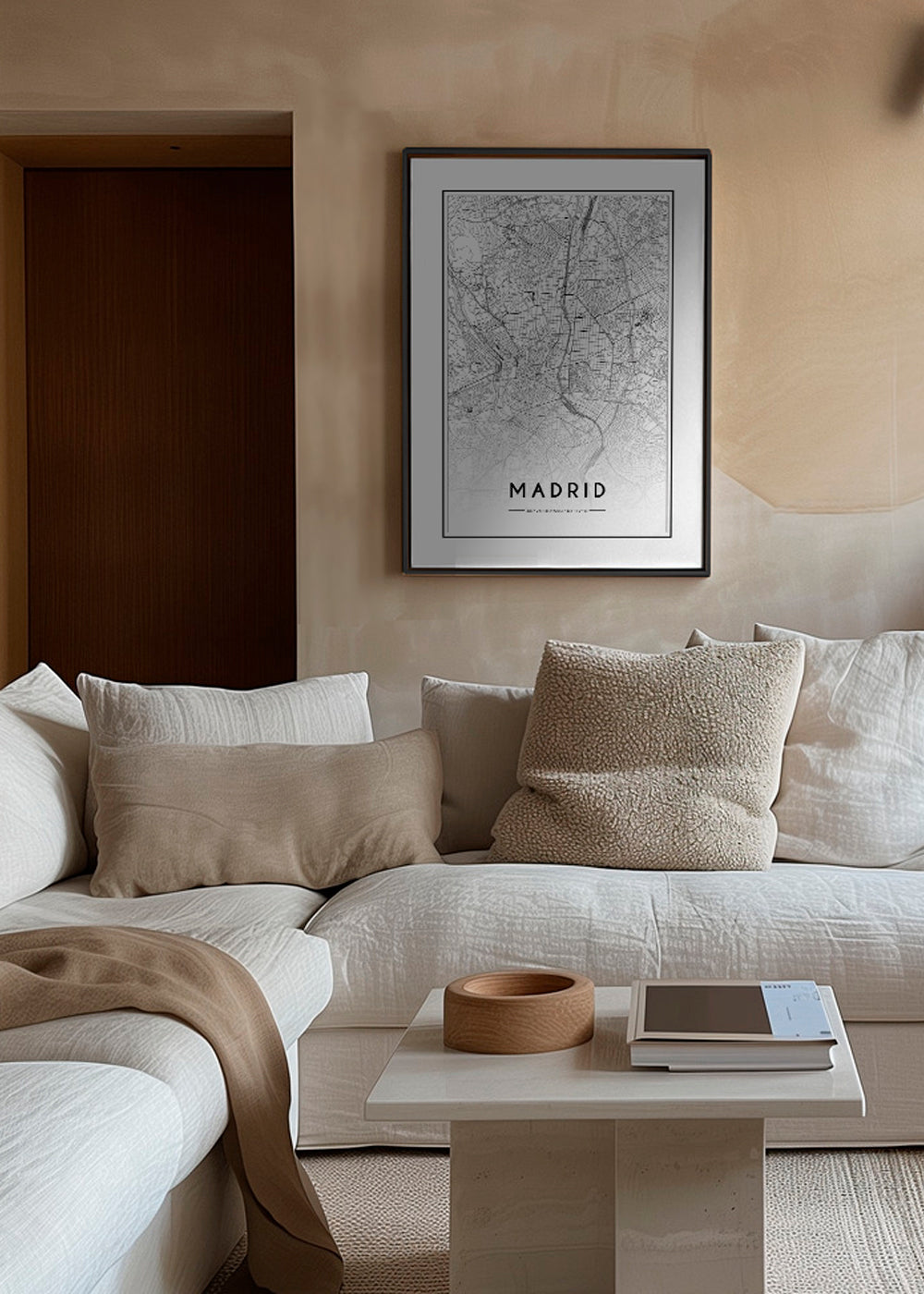 Plakát města Madrid mapa