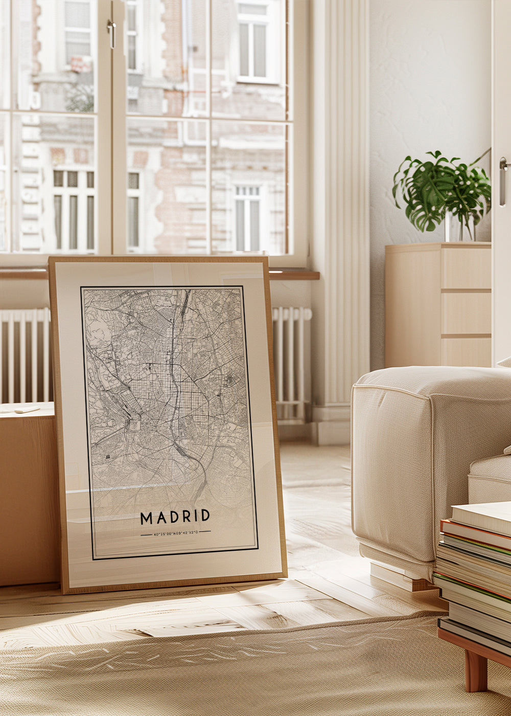 Plakát města Madrid mapa
