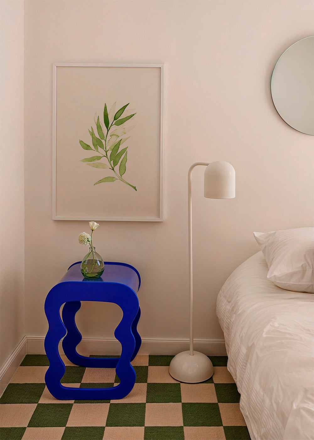 Botanický plakát: minimalistická zelená větvička