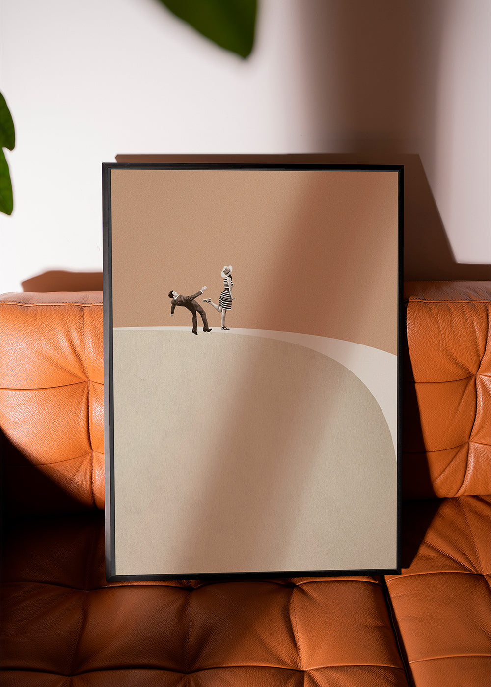 Minimalistická ilustrace páru na okraji