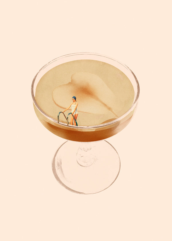 Obraz do kuchyně s minimalistickou ilustrací koktejlu