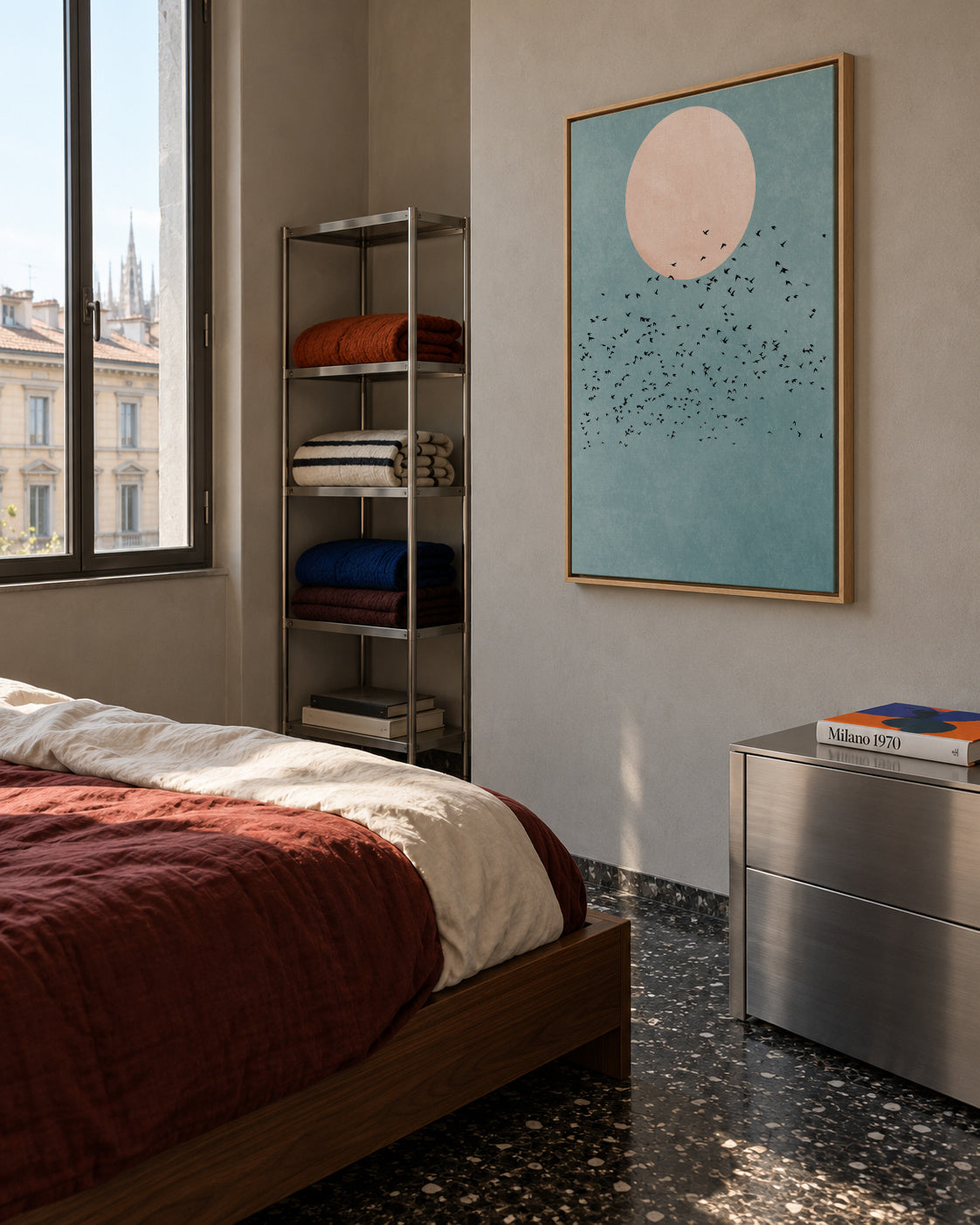 Fly away - Framed canvas in an interior
