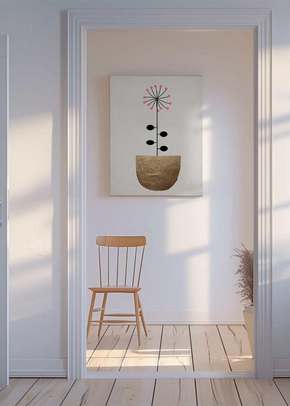 Zlatý botanický plakát minimal