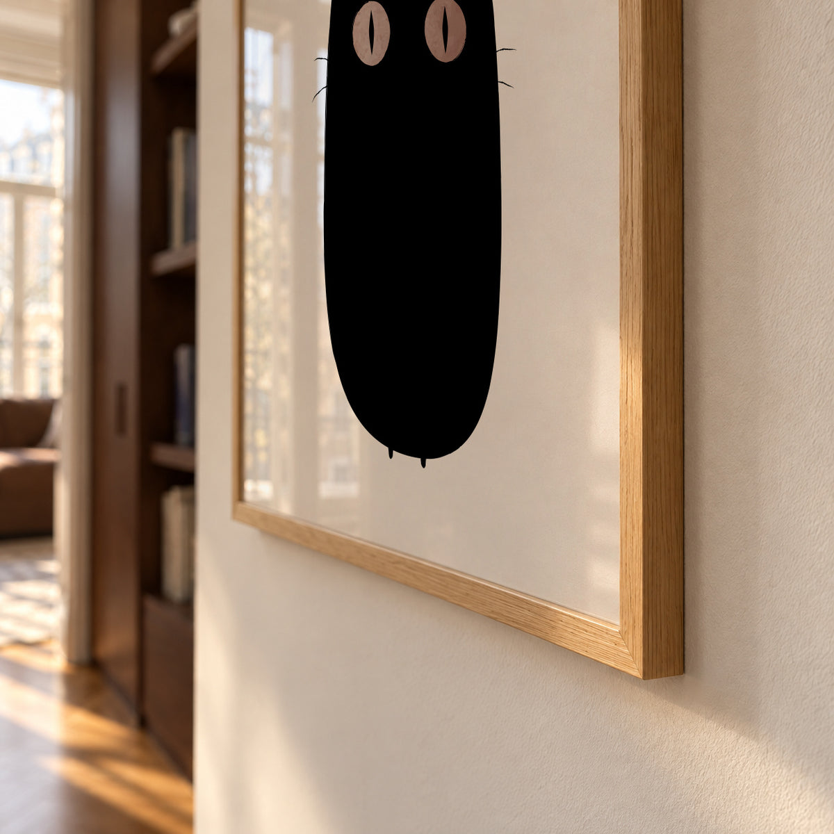 The cat - Framed poster detail