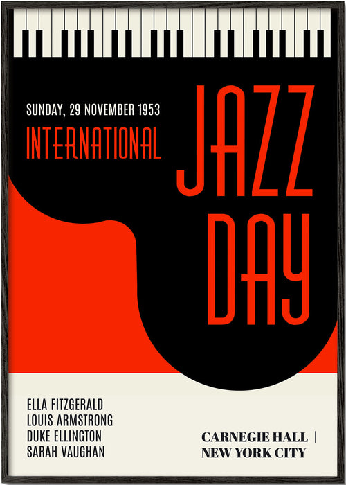 Vintage plakát Jazz Day typografický