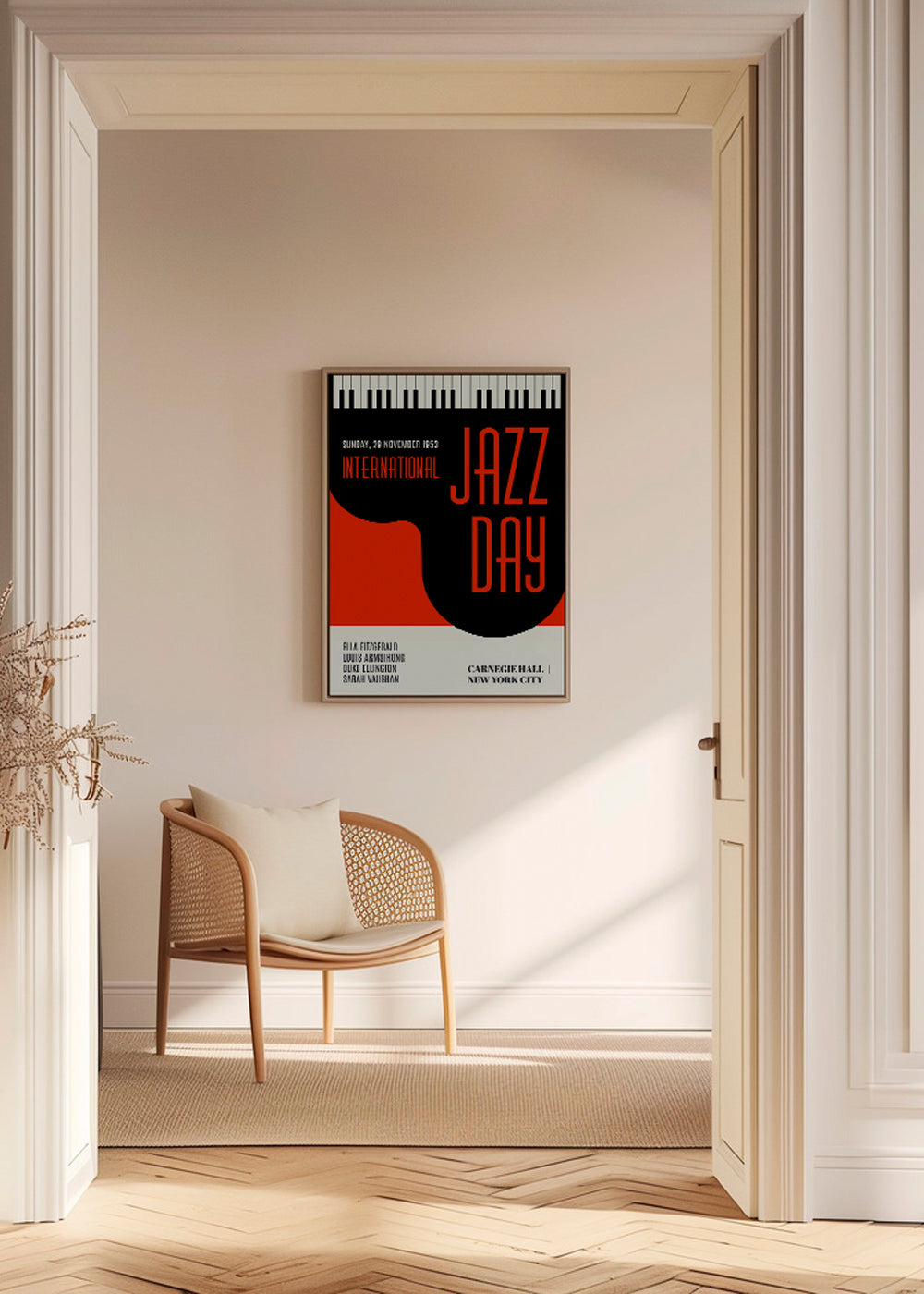 Vintage plakát Jazz Day typografický