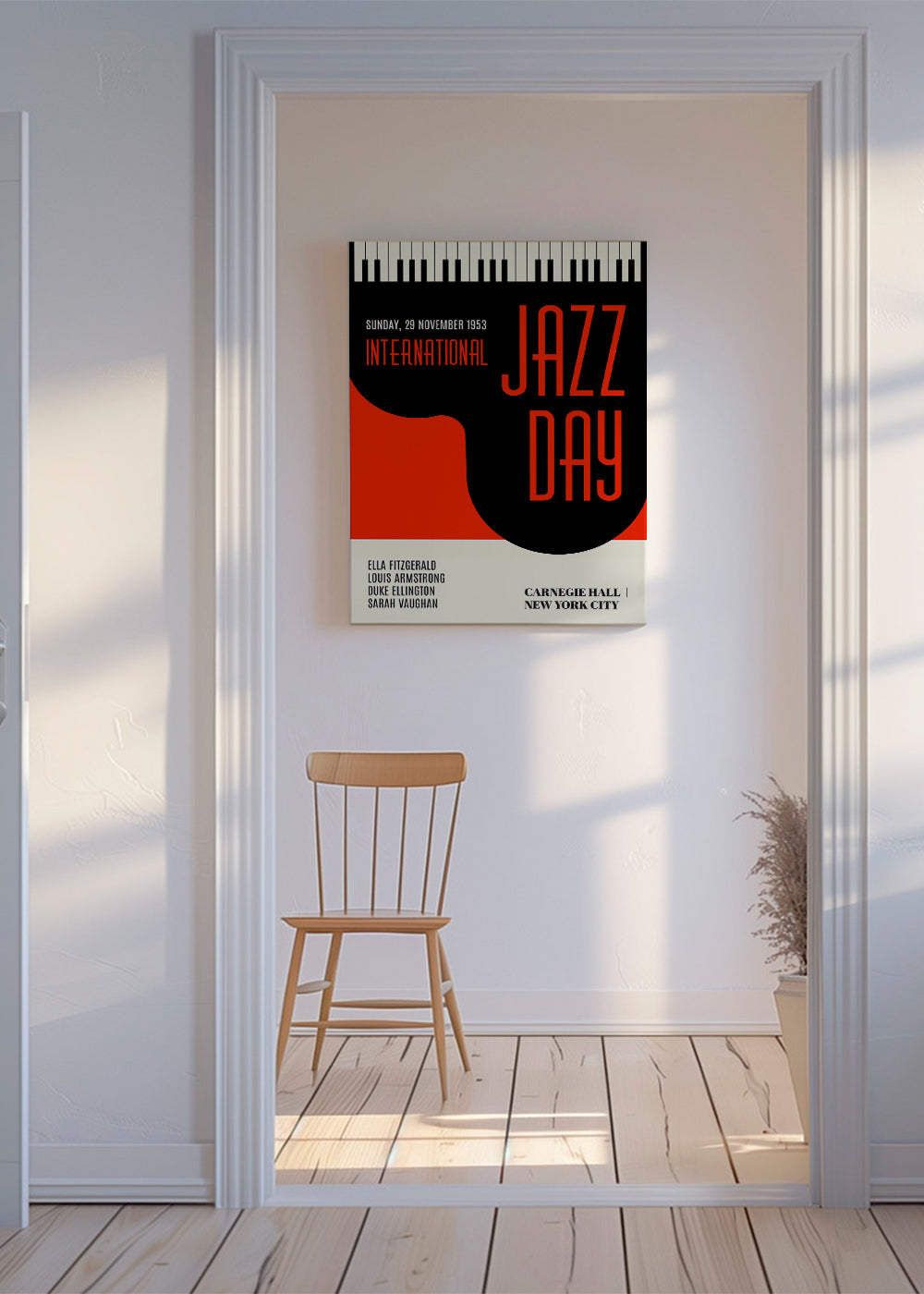 Vintage plakát Jazz Day typografický