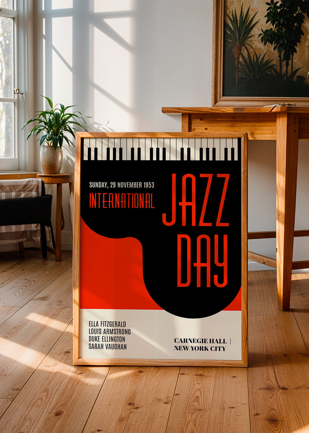 Vintage plakát Jazz Day typografický