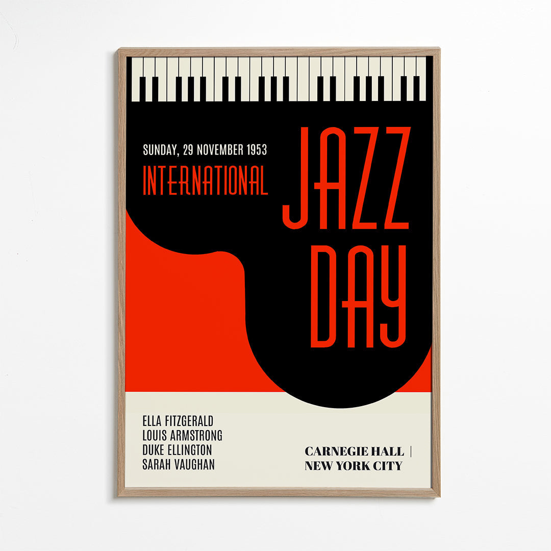 Vintage plakát Jazz Day typografický