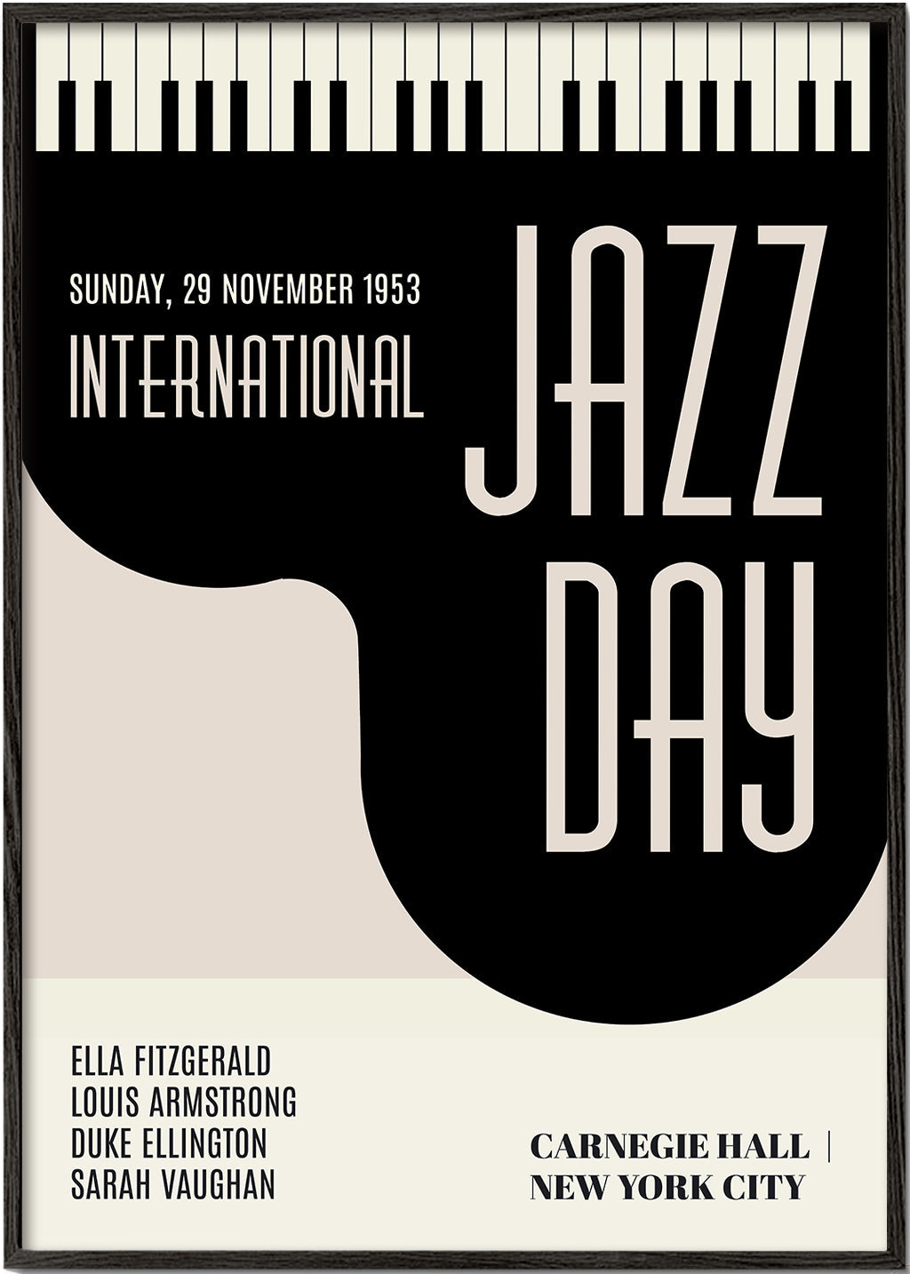Vintage Jazz plakát s klávesami