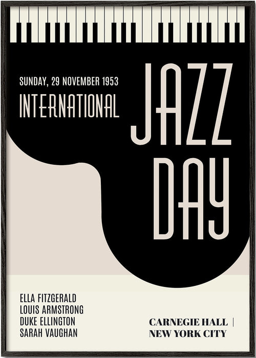 Vintage Jazz plakát s klávesami