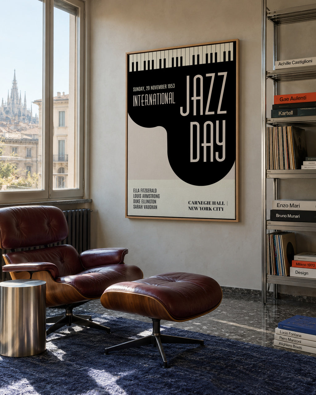 Jazz days - Framed canvas in an interior