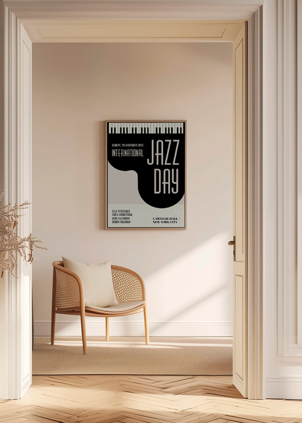 Vintage Jazz plakát s klávesami