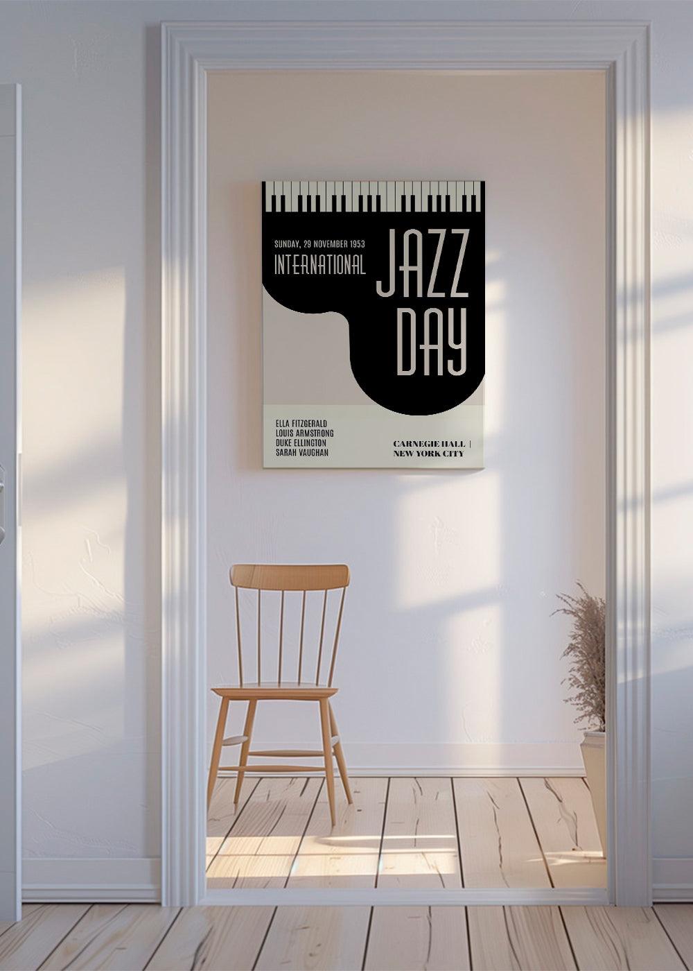 Vintage Jazz plakát s klávesami