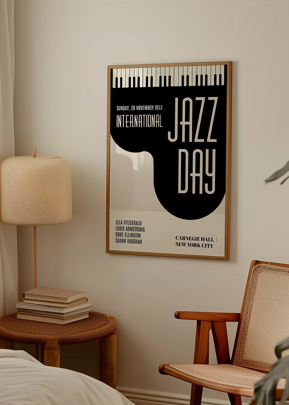 Vintage Jazz plakát s klávesami