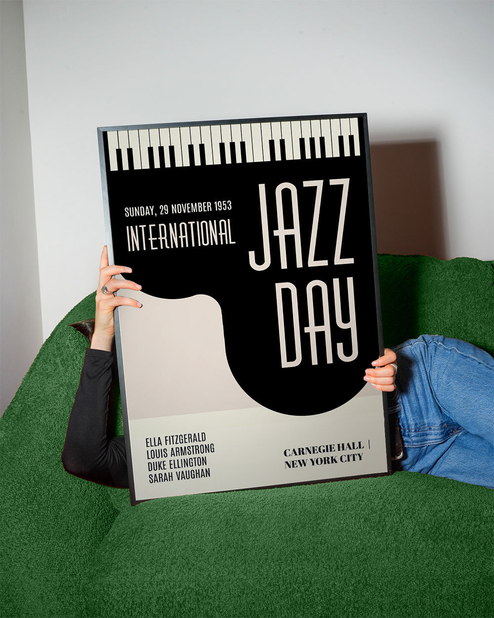 Vintage Jazz plakát s klávesami