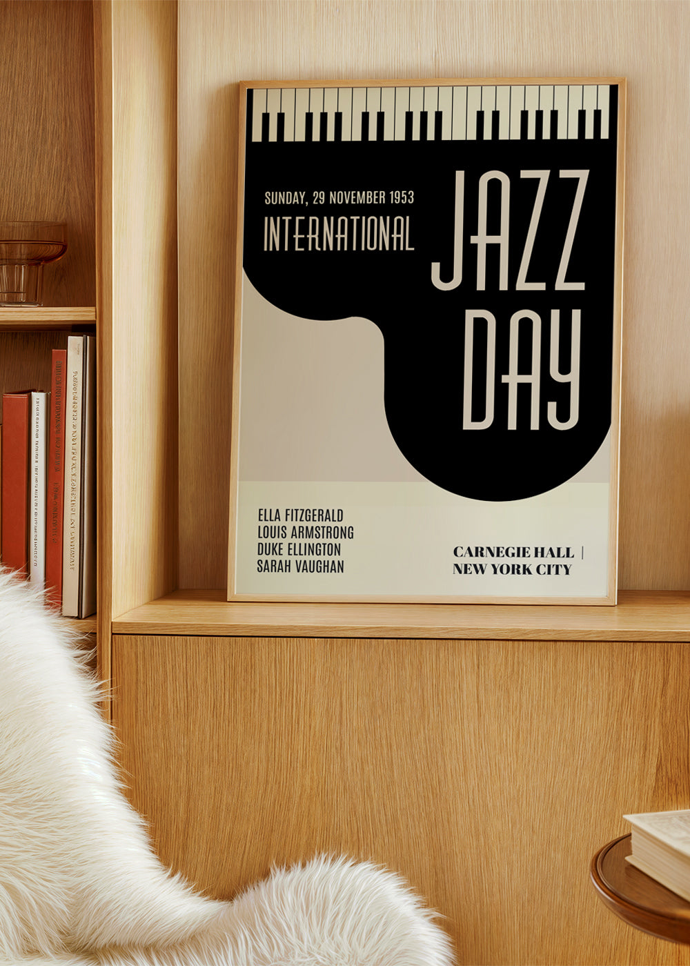 Vintage Jazz plakát s klávesami