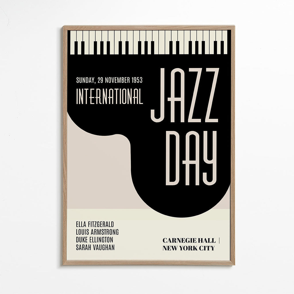 Vintage Jazz plakát s klávesami