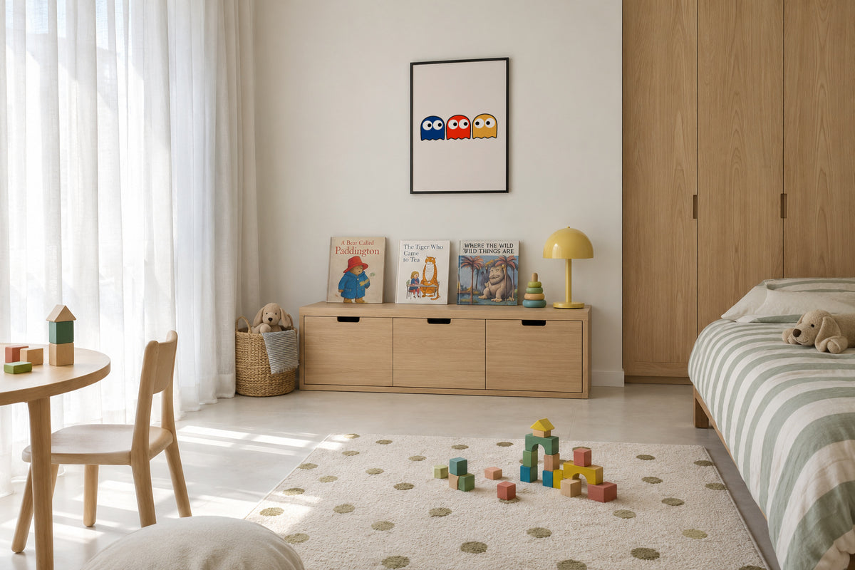 Little RGB - Framed poster in an interior