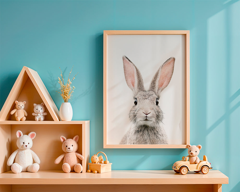 Obraz zajíce minimalistický záběr