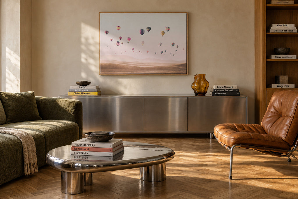 Around the world - Framed canvas in an interior