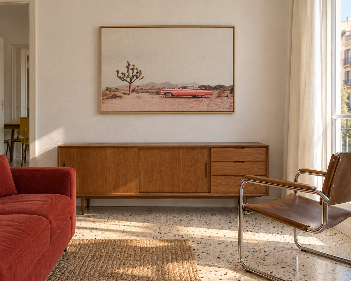 In the desert - Framed canvas in an interior