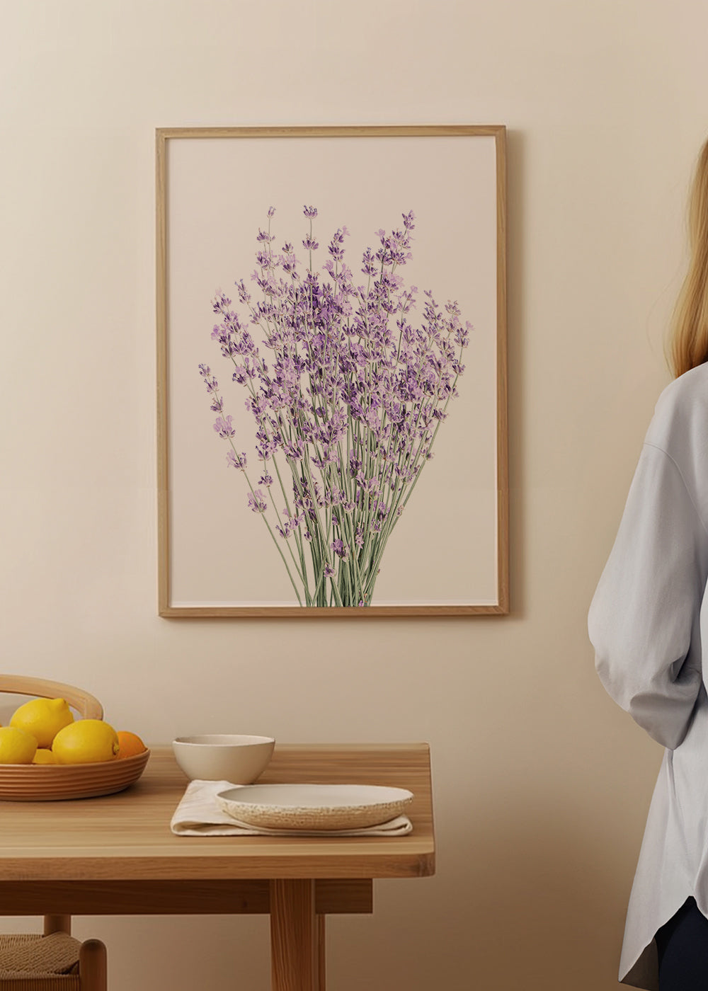 Botanický plakát: kytice levandule