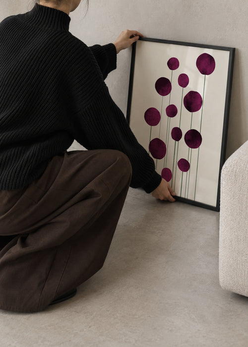 Waterflowers - No 2 - Framed poster in an interior