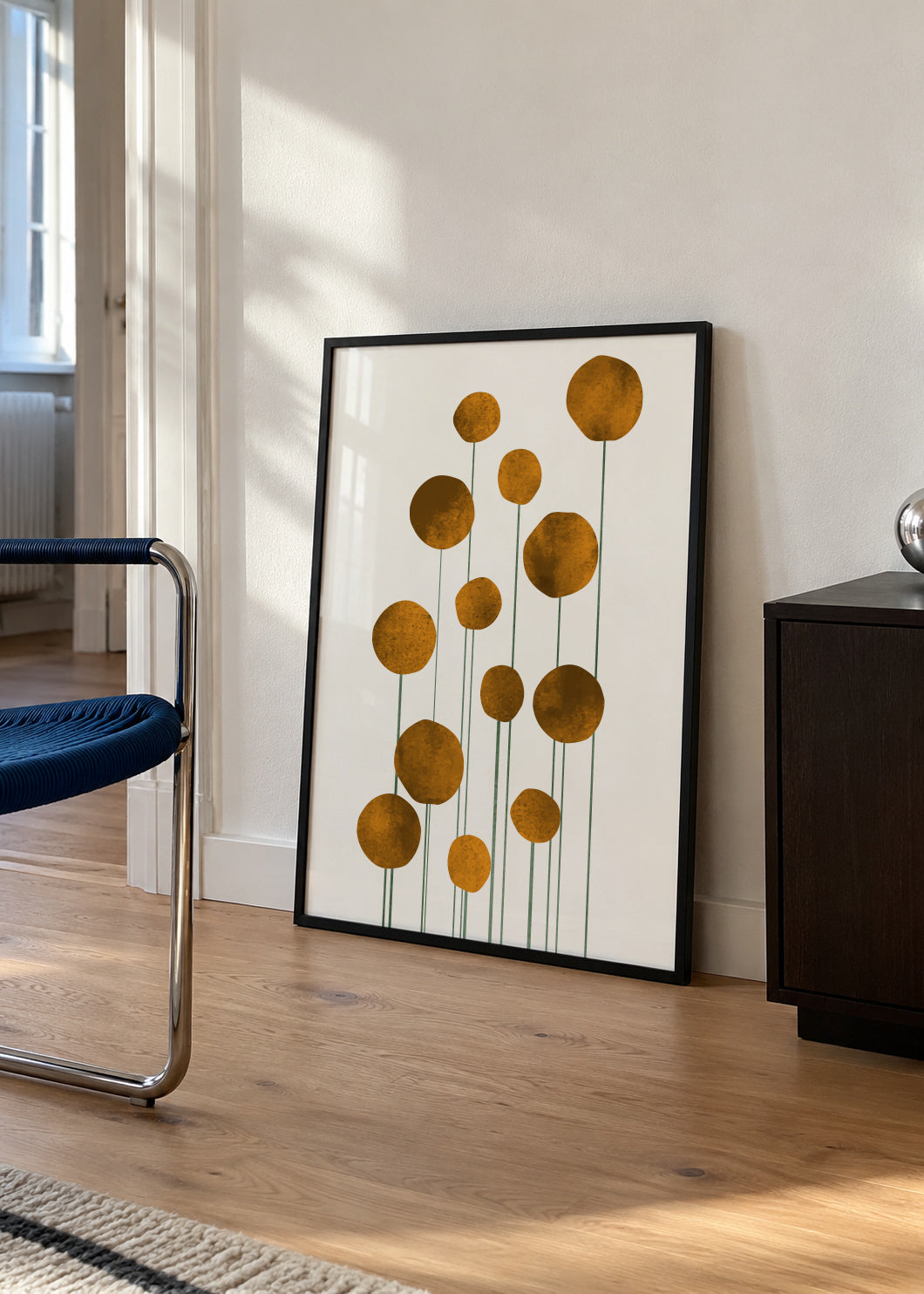 Waterflowers - No 3 - Framed poster in an interior